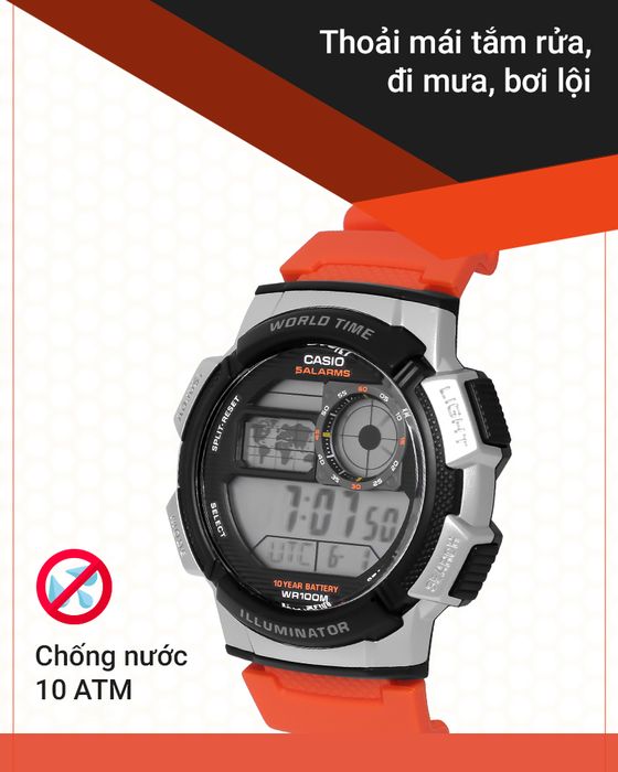 Đồng hồ Nam Casio AE-1000W-4BVDF chống nước 10 ATM