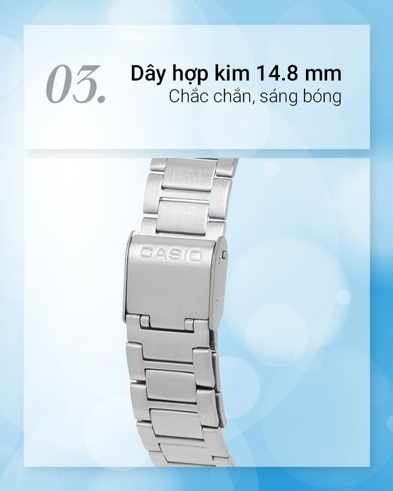 Đồng hồ Unisex Casio A158WA-1DF có dây đeo bền bỉ