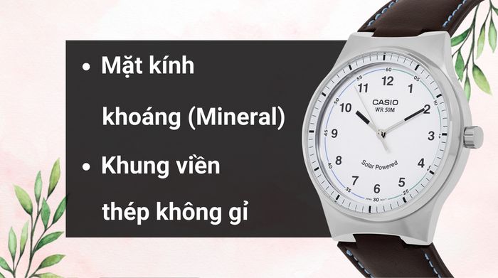 Chất liệu mặt kính và khung viền của mẫu đồng hồ