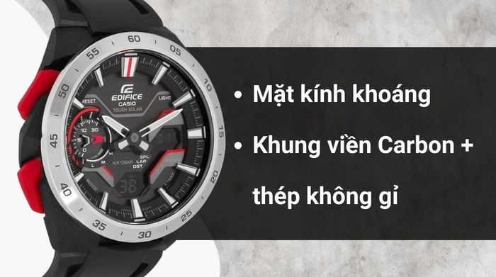 Chất liệu mặt kính và khung viền của mẫu đồng hồ