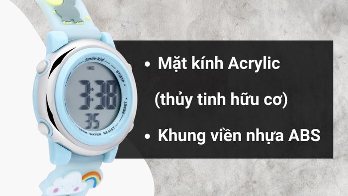 Chất liệu mặt kính và khung viền của mẫu đồng hồ