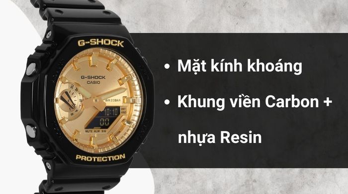 Chất liệu mặt kinh và khung viền của mẫu đồng hồ