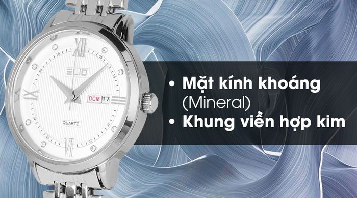 Đồng hồ nữ Elio ES027-C2 có lớp vỏ ngoài bền bỉ