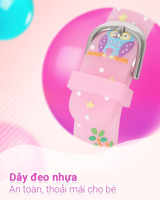 Đồng hồ Trẻ em Smile Kid SL055-01 có dây đeo nhựa an toàn cho bé