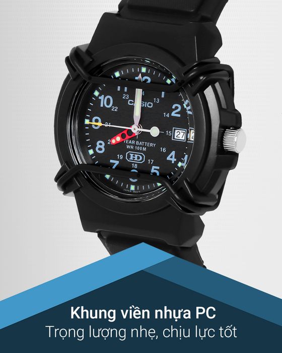 Đồng hồ nam Casio HDA-600B-1BVDF có lớp vỏ chắc chắn