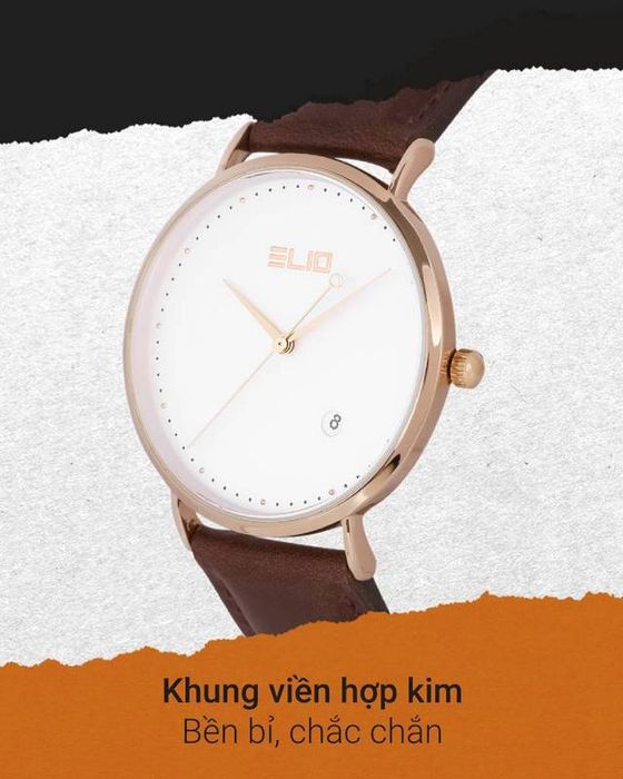 Đồng hồ Nam Elio EL062-01 có khung viền hợp kim