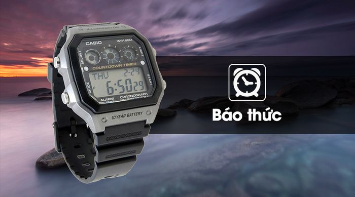 Đồng hồ nam Casio AE-1300WH-8AVDF có báo thức tiện ích