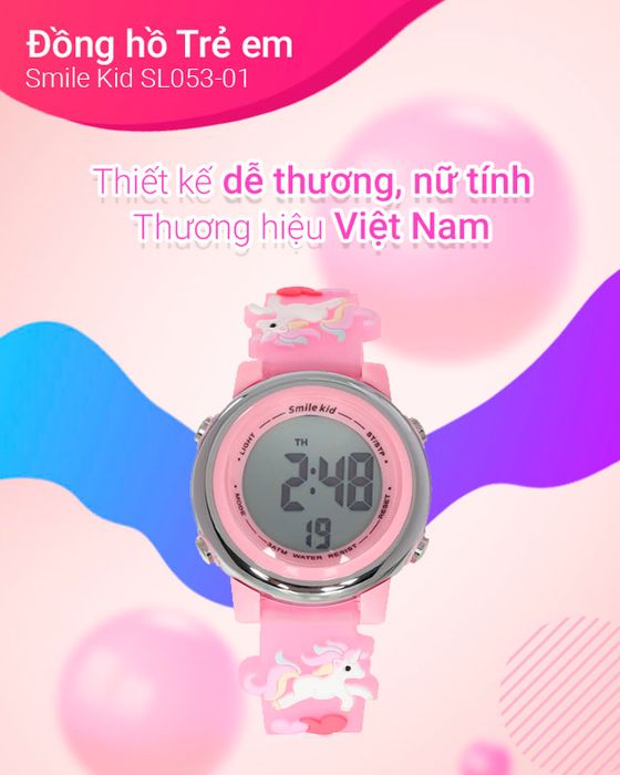 Tổng quan về đồng hồ Trẻ em Smile Kid SL053-01