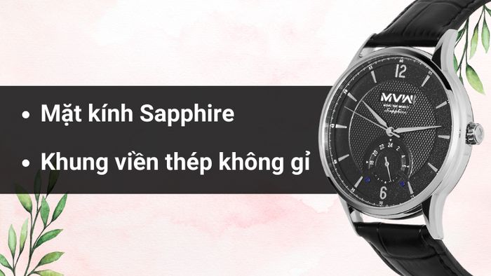 Chất liệu mặt kính và khung viền của mẫu đồng hồ