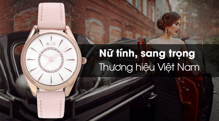 Đồng hồ nữ Elio EL044-01 có thiết kế nữ tính