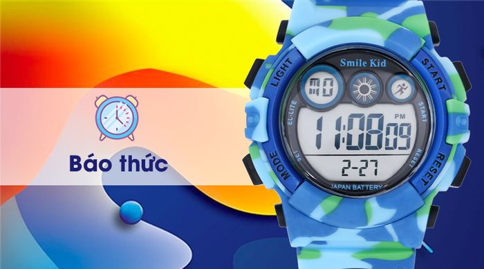 Đồng hồ trẻ em Smile Kid SL024-01 có tính năng báo thức tiện lợi