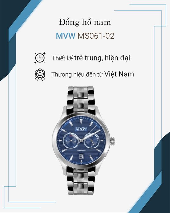 Tổng quan về đồng hồ nam MVW MS061-02