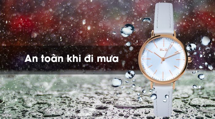 Đồng hồ Nữ Elio EL012-01 chống nước an toàn khi đi mưa