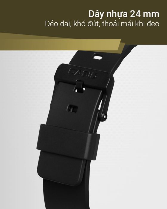 Đồng hồ nam Casio MRW-200H-1B3VDF có dây đeo nhựa chống thấm nước tốt