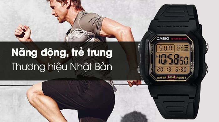 Đồng hồ nam Casio W-800HG-9AVDF với thiết kế năng động, trẻ trung