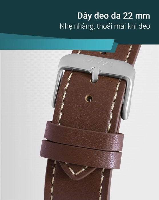 Đồng hồ nam MWW ML036-01 có dây đeo da nhẹ nhàng