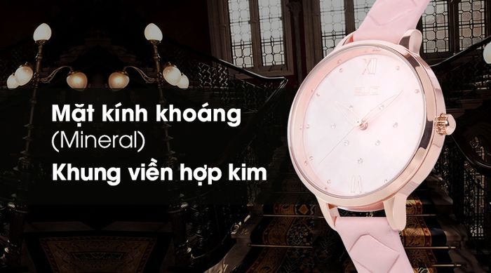 Đồng hồ nữ Elio EL028-01 có lớp vỏ chắc chắn