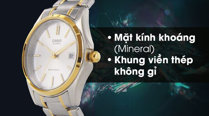 Đồng hồ nữ Casio LTP-1183G-7ADF có lớp vỏ ngoài bền chắc