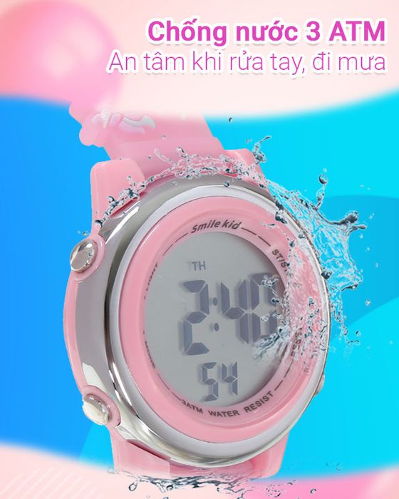 Đồng hồ Trẻ em Smile Kid SL053-01 có hệ số chống nước 3 ATM