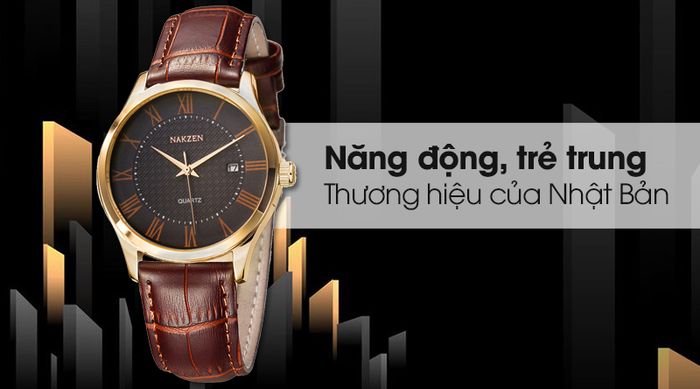 Đồng hồ nam Nakzen SL4043GREBN-6N0 mang thiết kế thời trang và hiện đại