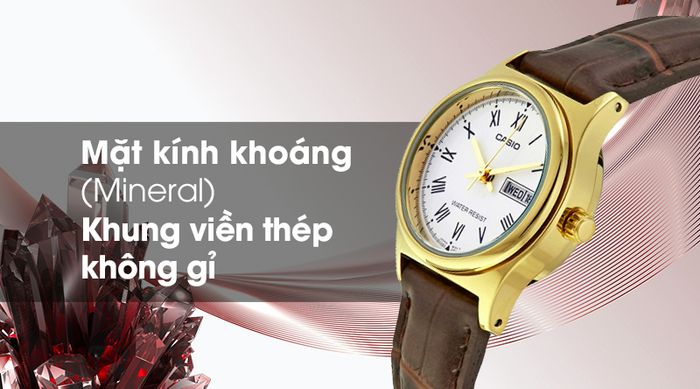 Đồng hồ nữ Casio LTP-V006GL-7BUDF có khả năng chịu va đập tốt
