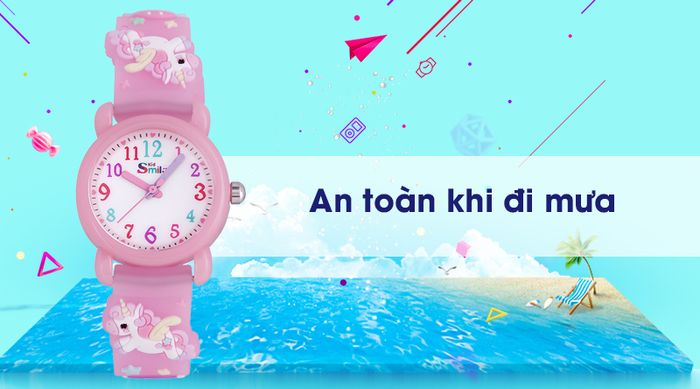 Đồng hồ trẻ em Smile Kid SL034-01 có hệ số chống nước 3 ATM
