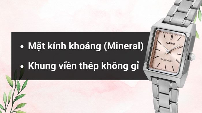 Chất liệu mặt kính và khung viền của mẫu đồng hồ