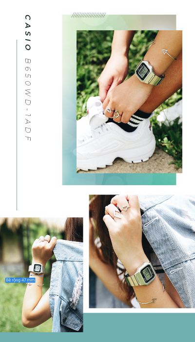 Trên tay đồng hồ Unisex Casio B650WD-1ADF