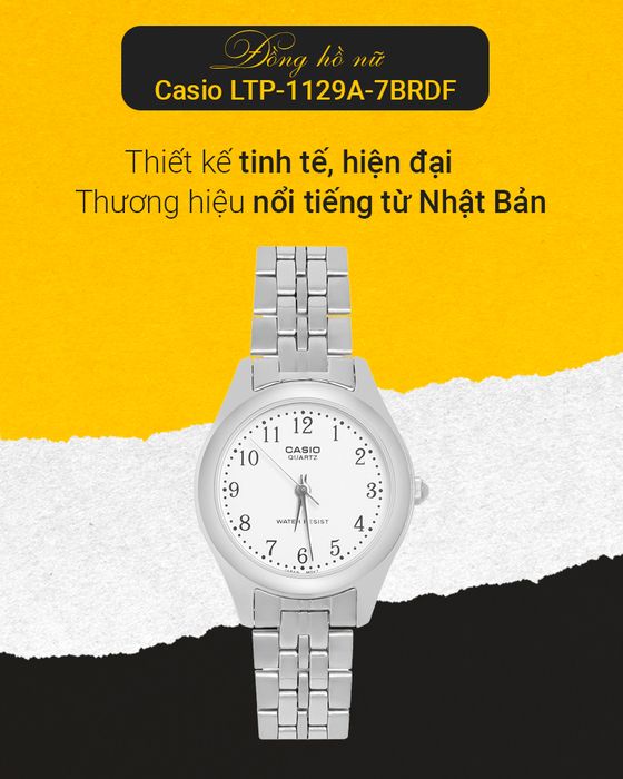 Đồng hồ nữ Casio LTP-1129A-7BRDF sở hữu thiết kế thanh lịch