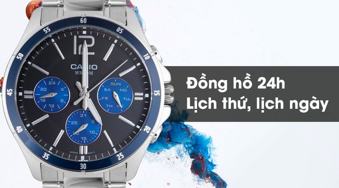 Đồng hồ nam Casio MTP-1374D-2AVDF có thêm nhiều tính năng tiện lợi