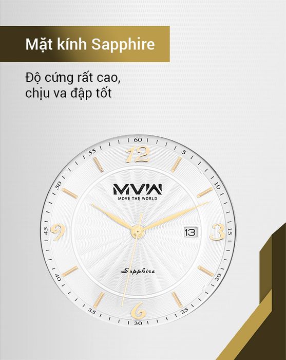 Đồng hồ nam MVW MS065-01 có mặt kính Sapphire cao cấp