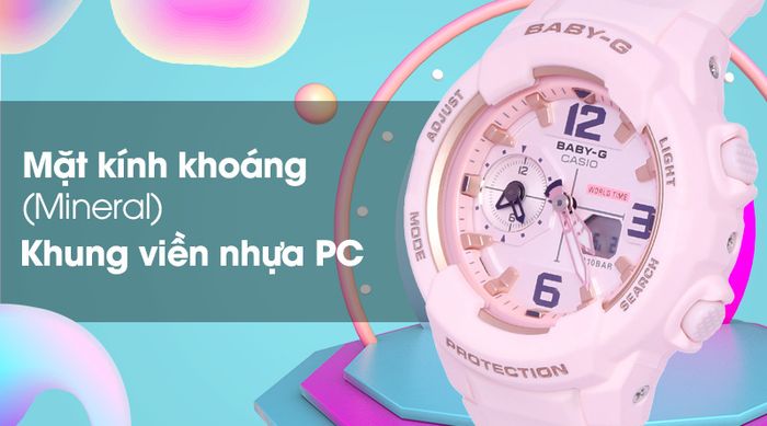 Đồng hồ nữ Baby-G BGA-230SC-4BDR có khả năng chống va đập tốt