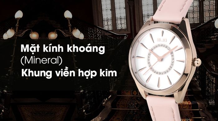 Đồng hồ nữ Elio EL044-01 trang bị lớp vỏ bền chắc