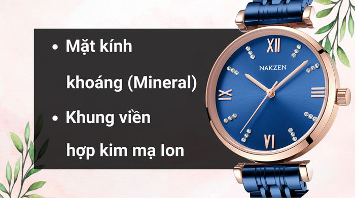 Chất liệu mặt kính và khung viền của mẫu đồng hồ