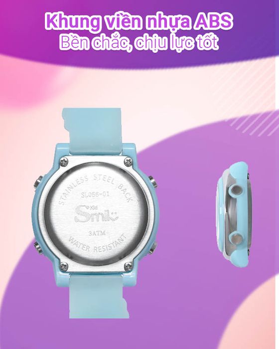 Đồng hồ Trẻ em Smile Kid SL056-01 có khung viền nhựa bền chắc, trọng lượng nhẹ