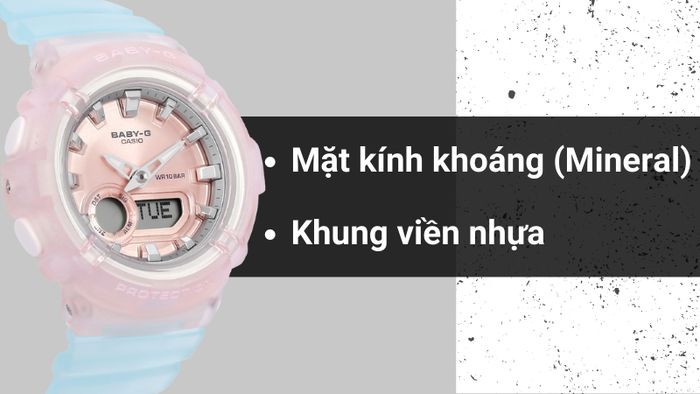 Chất liệu mặt kính và khung viền của mẫu đồng hồ