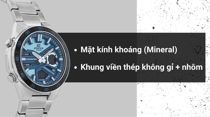 Chất liệu mặt kính và khung viền của mẫu đồng hồ