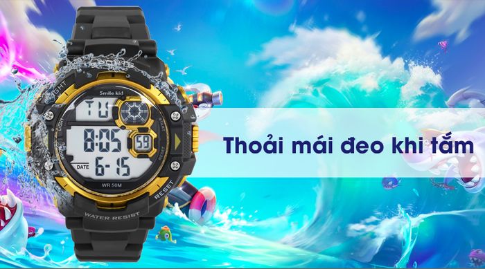 Đồng hồ trẻ em Smile Kid SL019-01 có hệ số chống nước 5 ATM
