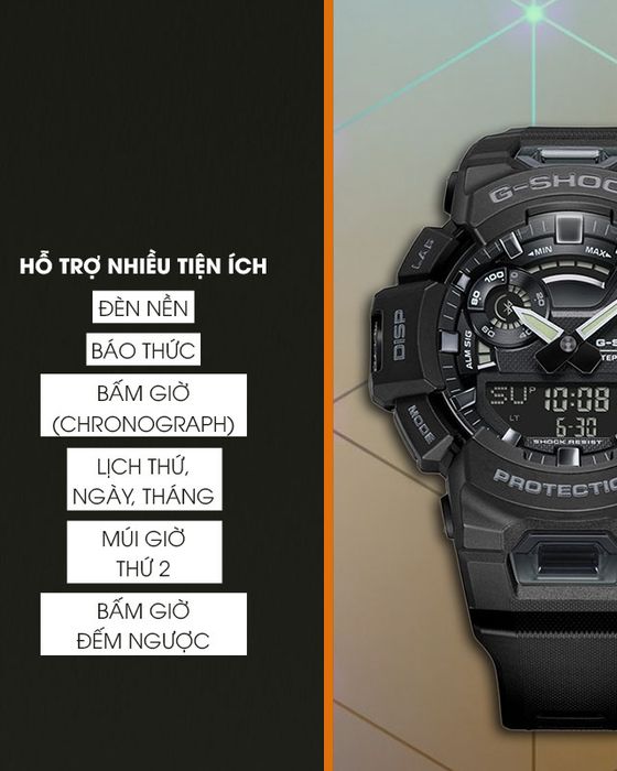 Đồng hồ nam G-SHOCK GBA-900-1ADR trang bị nhiều tính năng hữu ích