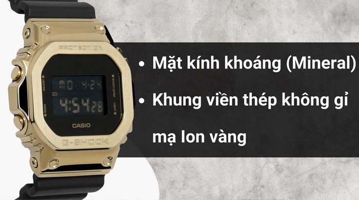 Chất liệu mặt kính và khung viền của mẫu đồng hồ