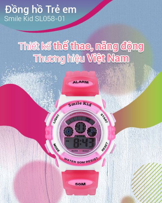 Đồng hồ trẻ em Smile Kid SL058-01 với thiết kế dễ thương, năng động