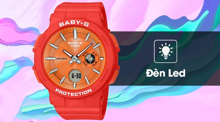 Đồng hồ nữ Baby-G BGA-255-4ADR có đèn LED sáng rõ