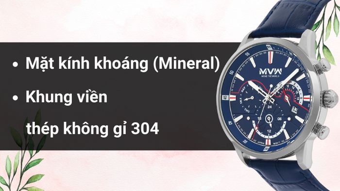 Chất liệu mặt kính và khung viền của mẫu đồng hồ