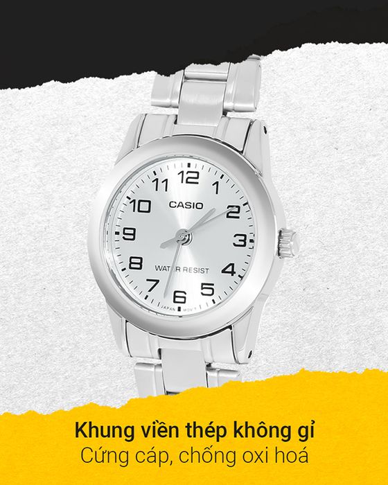 Đồng hồ Nữ Casio LTP-V001D-7BUDF có khung viền chắc chắn