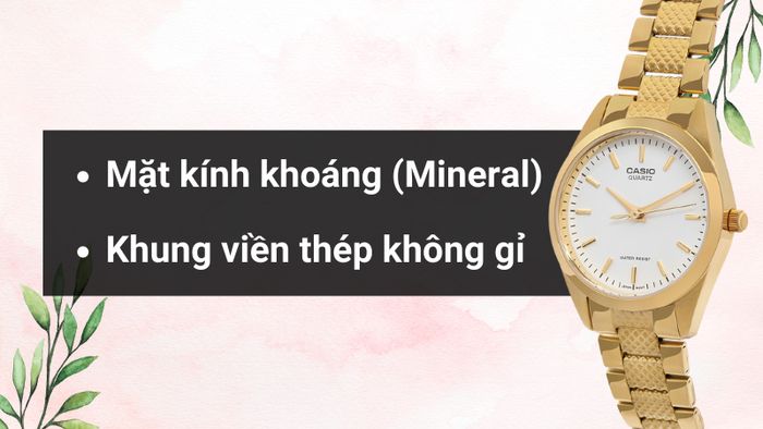 Chất liệu mặt kính và khung viền của mẫu đồng hồ