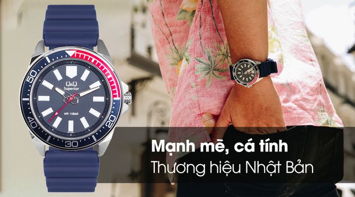 Đồng hồ Nam Q&Q S374J302Y có thiết kế trẻ trung và cá tính