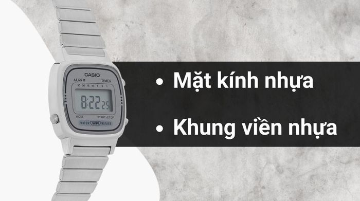 Chất liệu mặt kính và khung viền của mẫu đồng hồ