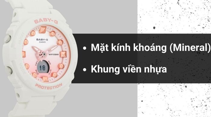 Chất liệu mặt kính và khung viền của mẫu đồng hồ