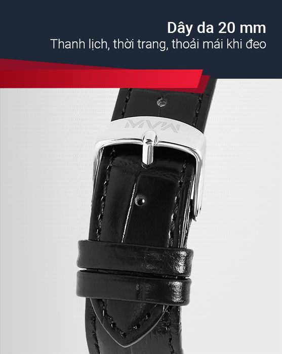 Đồng hồ Nam MVW ML062-01 cho cổ tay mềm mại với dây đeo da tổng hợp