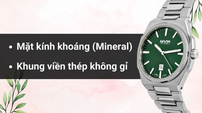 Chất liệu mặt kính và khung viền của mẫu đồng hồ